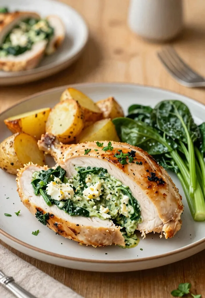20 Simple Mediterranean Diet Recipes Anyone Can Make - 9. Spinach and Feta Stuffed Chicken Breast 1