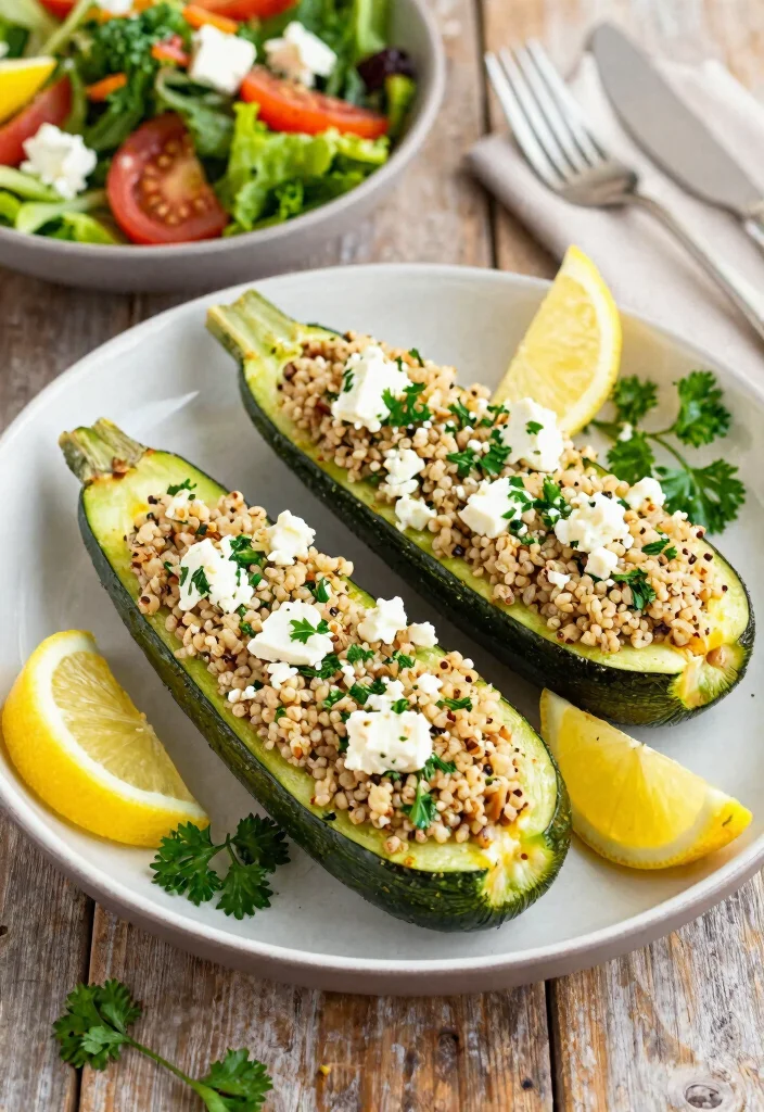 7-Day Mediterranean Diet Meal Plan with 18 Recipes - Day 10: Mediterranean Stuffed Zucchini Boats 1