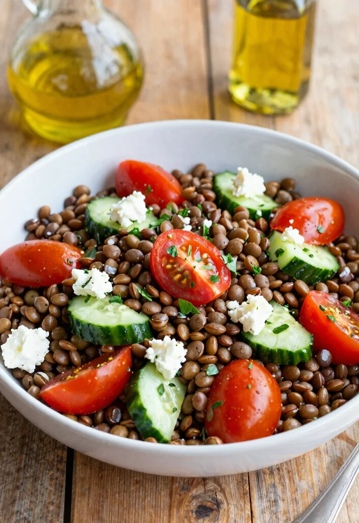 7-Day Mediterranean Diet Meal Plan with 18 Recipes - Day 4: Greek Lentil Salad 1