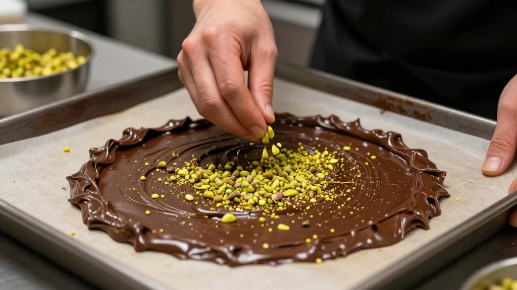 Dubai Chocolate Bar Recipe - Rich, Luxurious & Easy to Make - Step 8: Add Spiced Topping 1