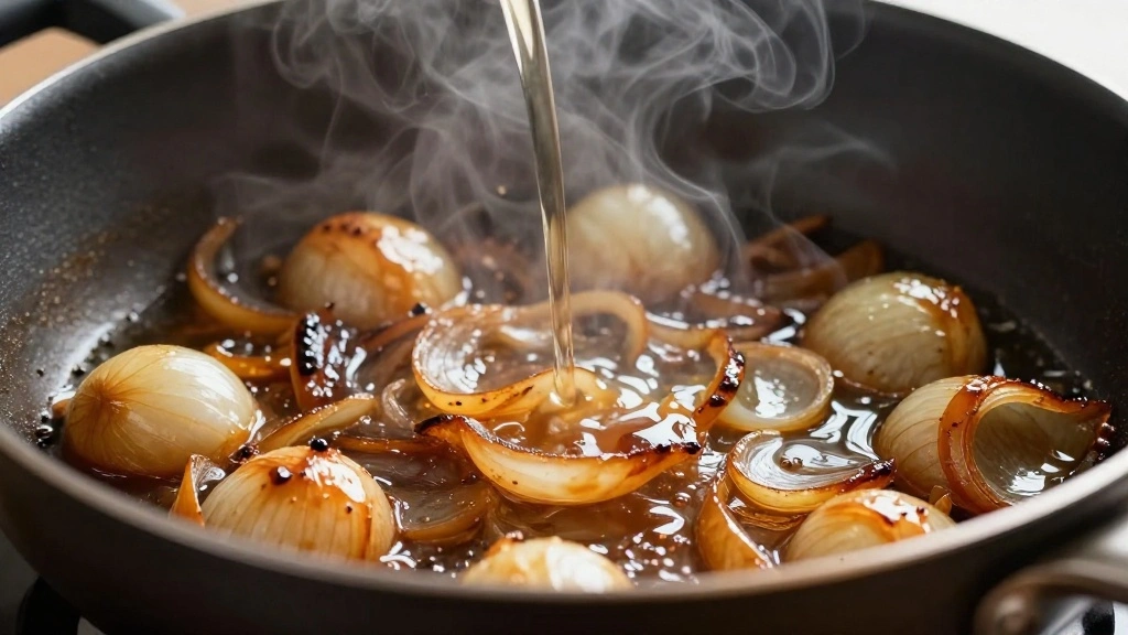 French Onion Soup - Caramelized & Comforting - Step 3: Deglaze with Wine 1