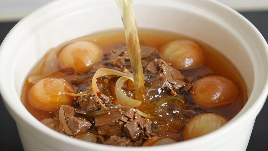 French Onion Soup - Caramelized & Comforting - Step 4: Add Beef Stock 1