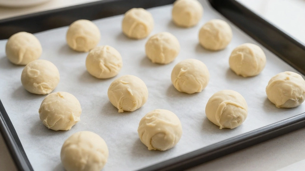 Soft & Chewy Chocolate Chip Cookie Recipe - Bakery Style - Step 8: Scoop and Shape Cookies 1