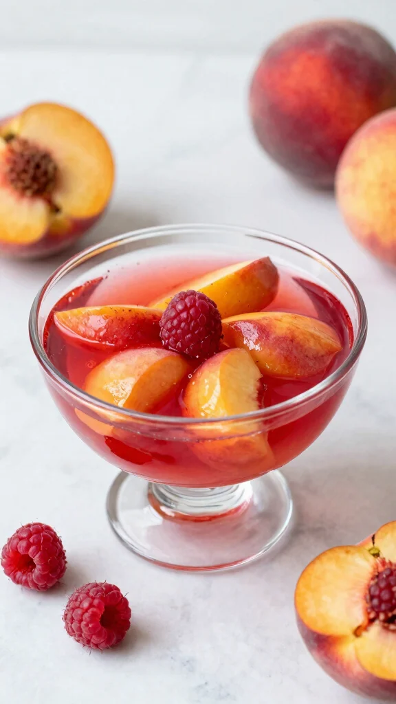 10 Fruit Cocktail Jello Recipes for Parties and Potlucks - 7. Peach Melba Jello 1