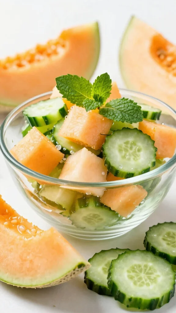 10 Mediterranean Cucumber Salad Recipes for Crisp, Cool, Refreshing Bites - 9. Cucumber and Melon Salad 1