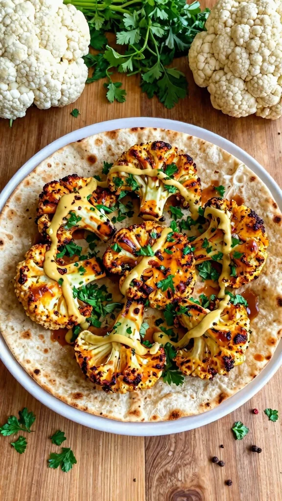 10 Mediterranean Flatbread Recipes for Easy Meals, Snacks, and Appetizers - 3. Spicy Roasted Cauliflower Flatbread 1