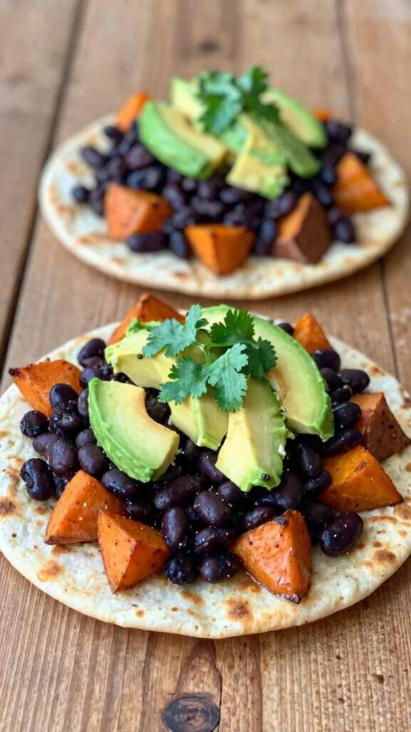10 Mediterranean Flatbread Recipes for Easy Meals, Snacks, and Appetizers - 9. Sweet Potato and Black Bean Flatbread 1