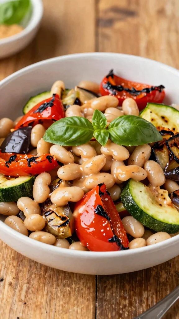 10 Mediterranean White Bean Salad Recipes for Light and Satisfying Meals - 2. Mediterranean White Bean Salad with Grilled Vegetables 1