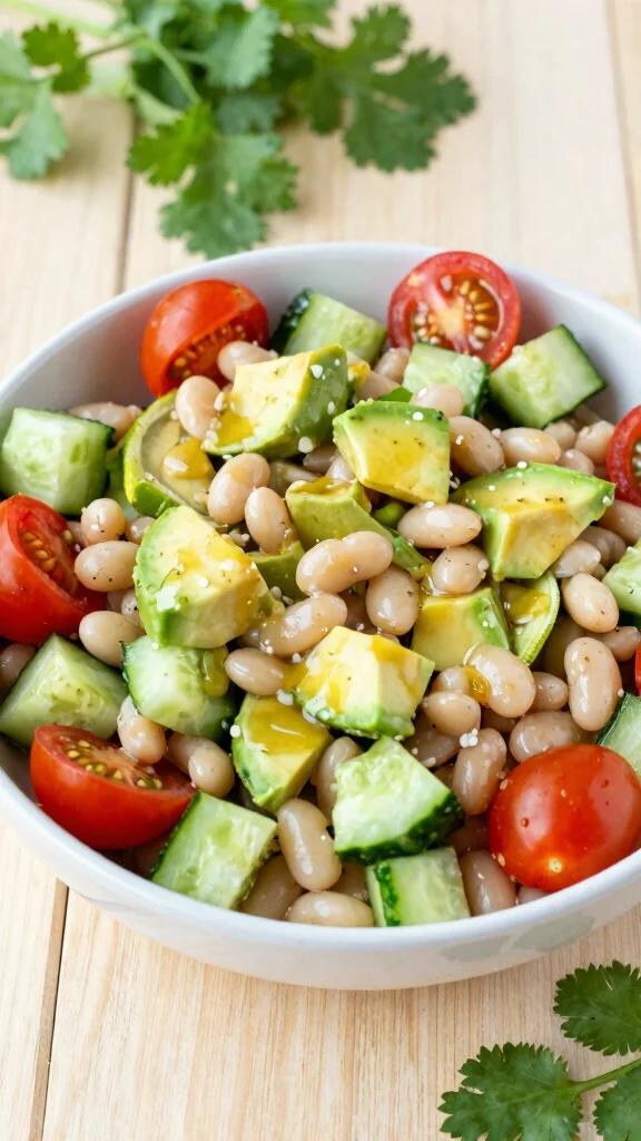10 Mediterranean White Bean Salad Recipes for Light and Satisfying Meals - 3. Mediterranean White Bean Salad with Avocado 1