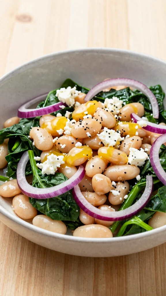 10 Mediterranean White Bean Salad Recipes for Light and Satisfying Meals - 6. Mediterranean White Bean Salad with Spinach and Feta 1