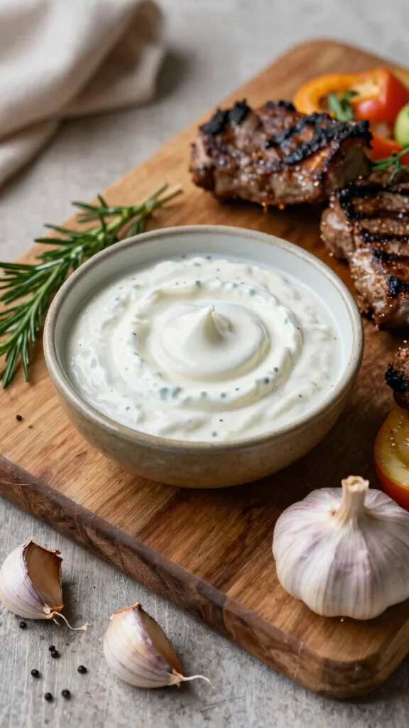 10 Mediterranean Yogurt Sauce Recipes for Creamy, Fresh, Tangy Flavor - 4. Garlic Yogurt Sauce 1