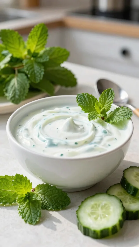 10 Mediterranean Yogurt Sauce Recipes for Creamy, Fresh, Tangy Flavor - 7. Cucumber Mint Yogurt Sauce 1