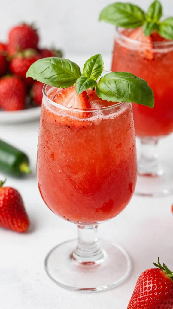 10 Spicy Paloma Cocktail Recipes with Heat and Bright Citrus Flavor - 7. Spicy Strawberry Basil Paloma 1