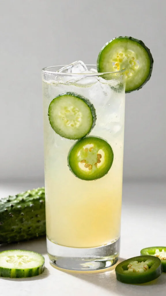 10 Spicy Paloma Cocktail Recipes with Heat and Bright Citrus Flavor - 8. Cucumber Jalapeño Paloma 1