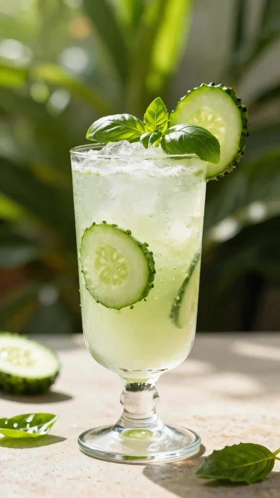 11 Gin Basil Smash Recipes for Bright, Herbaceous Sipping - 3. Cucumber Basil Smash 1