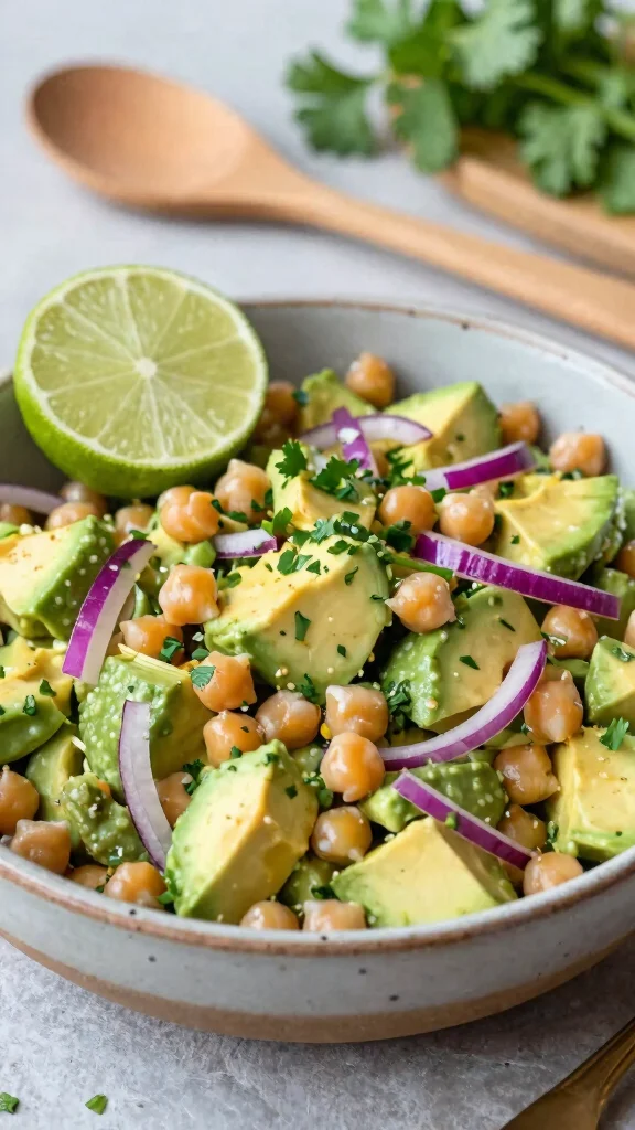 11 Mediterranean Chickpea Salad Recipes for Fresh, Easy Everyday Eating - 5. Chickpea and Avocado Salad 1