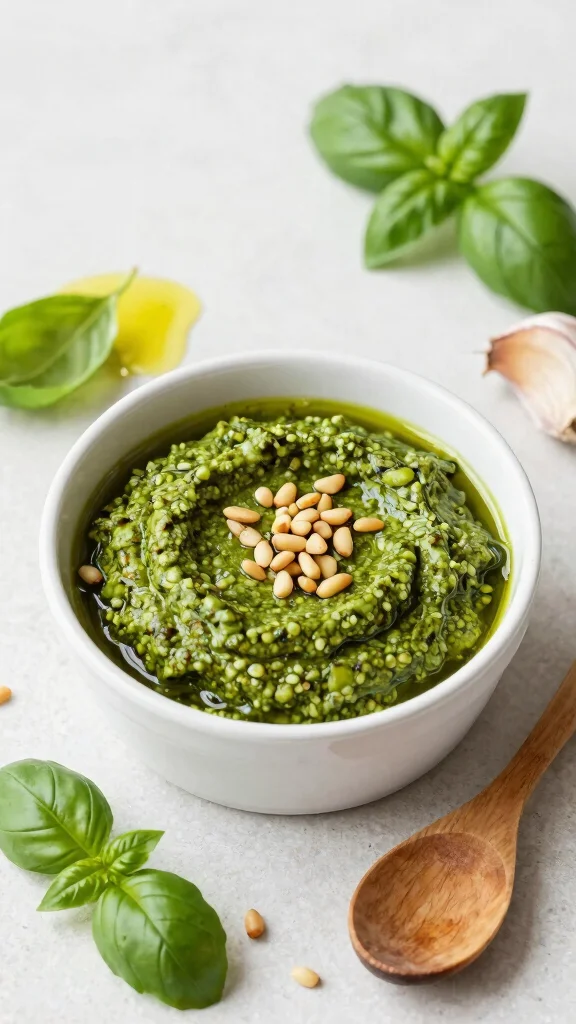 11 Mediterranean Garlic Sauce Recipes for Bold Flavor and Easy Pairing - 5. Basil Garlic Pesto 1