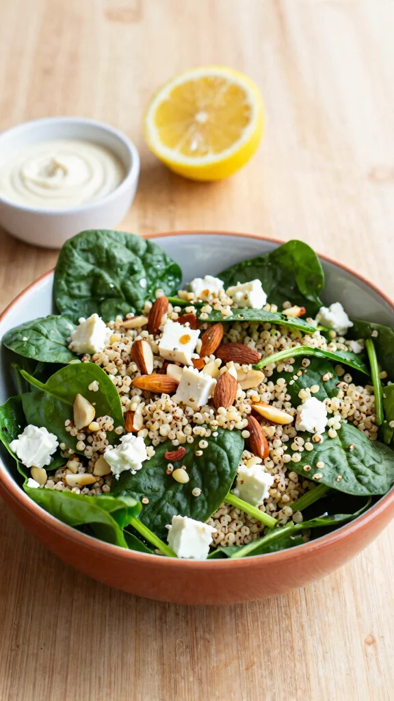 11 Mediterranean Quinoa Salad Recipes for Fresh and Filling Meals - 10. Quinoa and Spinach Mediterranean Salad 1