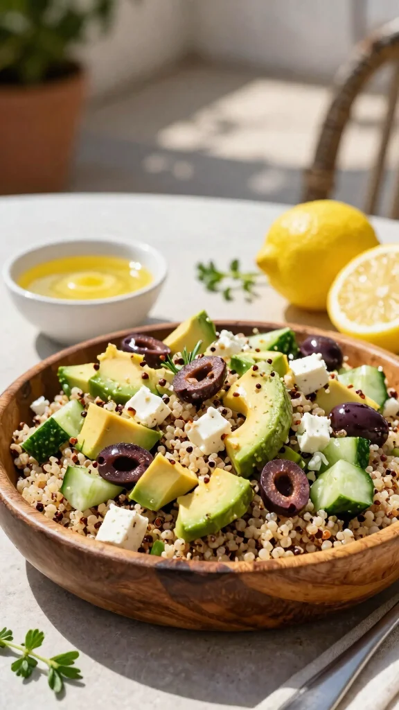 11 Mediterranean Quinoa Salad Recipes for Fresh and Filling Meals - 5. Greek Quinoa Salad with Avocado 1