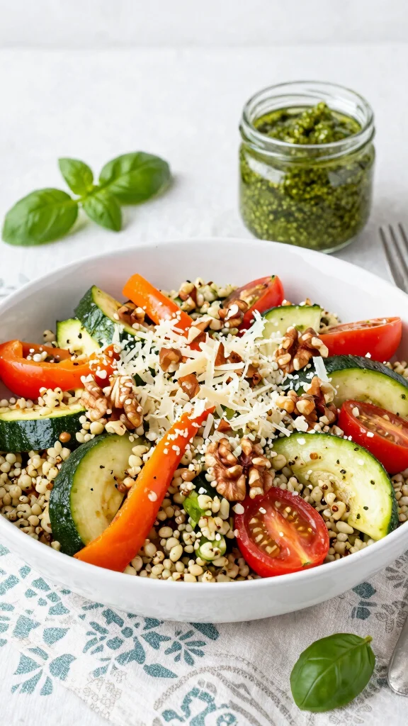11 Mediterranean Quinoa Salad Recipes for Fresh and Filling Meals - 6. Mediterranean Quinoa Salad with Pesto 1
