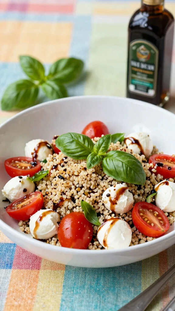 11 Mediterranean Quinoa Salad Recipes for Fresh and Filling Meals - 9. Caprese Mediterranean Quinoa Salad 1
