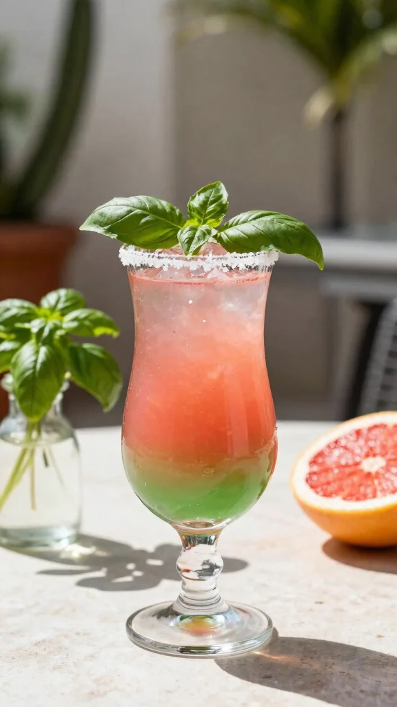 11 Mezcal Paloma Drink Recipes for a Smoky Twist on the Classic - 3. Mezcal Paloma with Basil 1