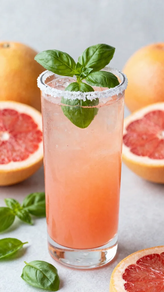11 Paloma Cocktail Tequila Recipes with Citrus, Spice, and Sparkle - 3. Grapefruit-Basil Paloma 1