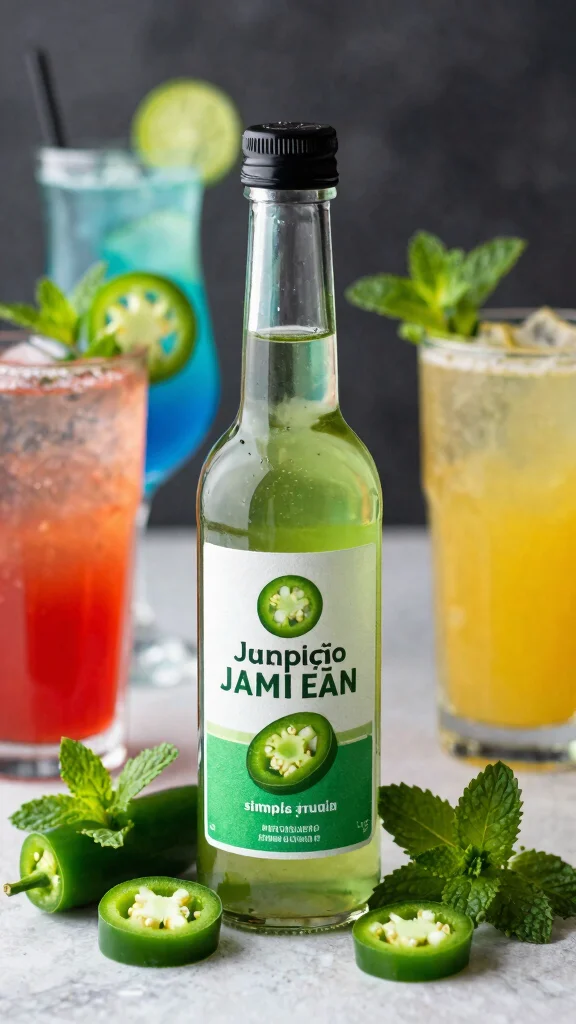 12 Cocktail Simple Syrup Recipes to Upgrade Homemade Drinks - 11. Mint Jalapeño Simple Syrup 1