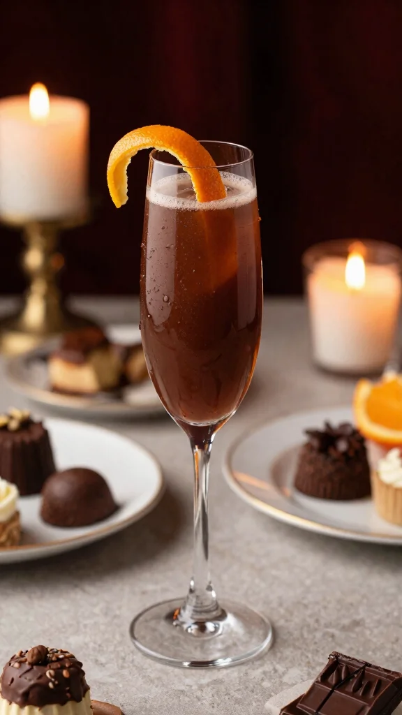 12 French 75 Cocktail Recipes for Brunch, Parties, and Celebrations - 12. Chocolate Orange French 75 1