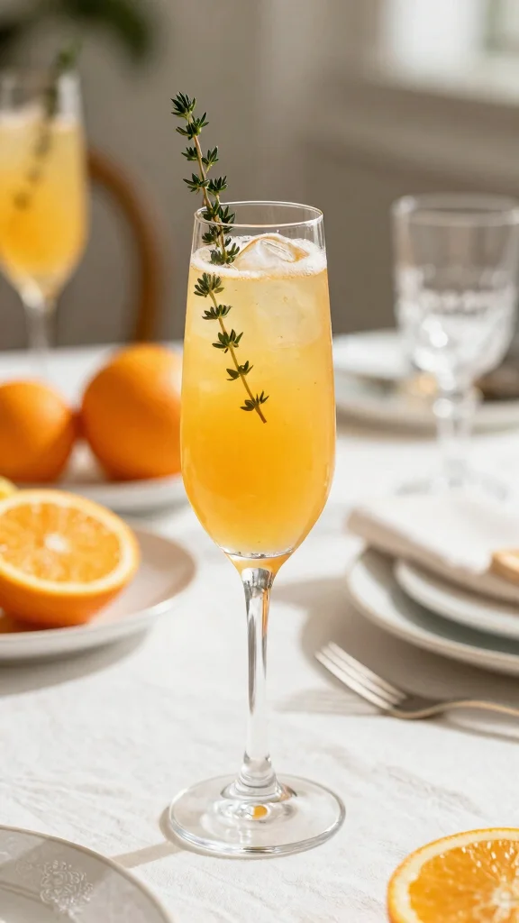 12 French 75 Cocktail Recipes for Brunch, Parties, and Celebrations - 5. Citrus Thyme French 75 1