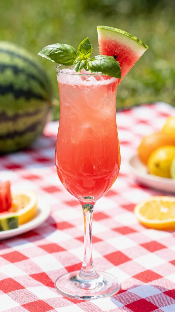 12 French 75 Cocktail Recipes for Brunch, Parties, and Celebrations - 8. Watermelon Basil French 75 1
