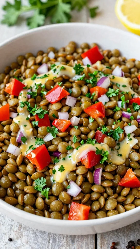 12 Mediterranean Bean Salad Recipes for Healthy Make-Ahead Meals - 4. Zesty Mediterranean Lentil Salad 1