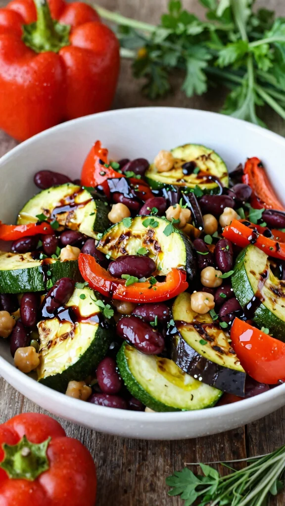 12 Mediterranean Bean Salad Recipes for Healthy Make-Ahead Meals - 6. Roasted Vegetable and Bean Salad 1