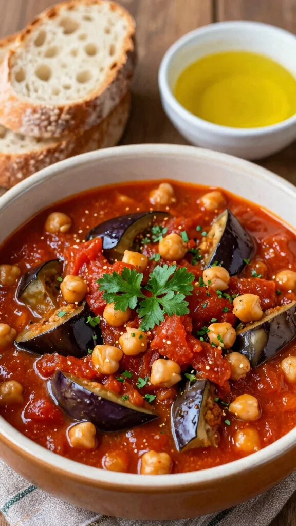 12 Mediterranean Eggplant Recipes for Bold, Savory, Veggie-Packed Dishes - 7. Eggplant and Chickpea Stew 1
