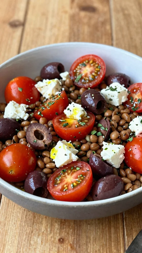 12 Mediterranean Lentil Salad Recipes for Healthy, Flavorful Meal Prep - 11. Greek Lentil Salad with Olives and Feta 1