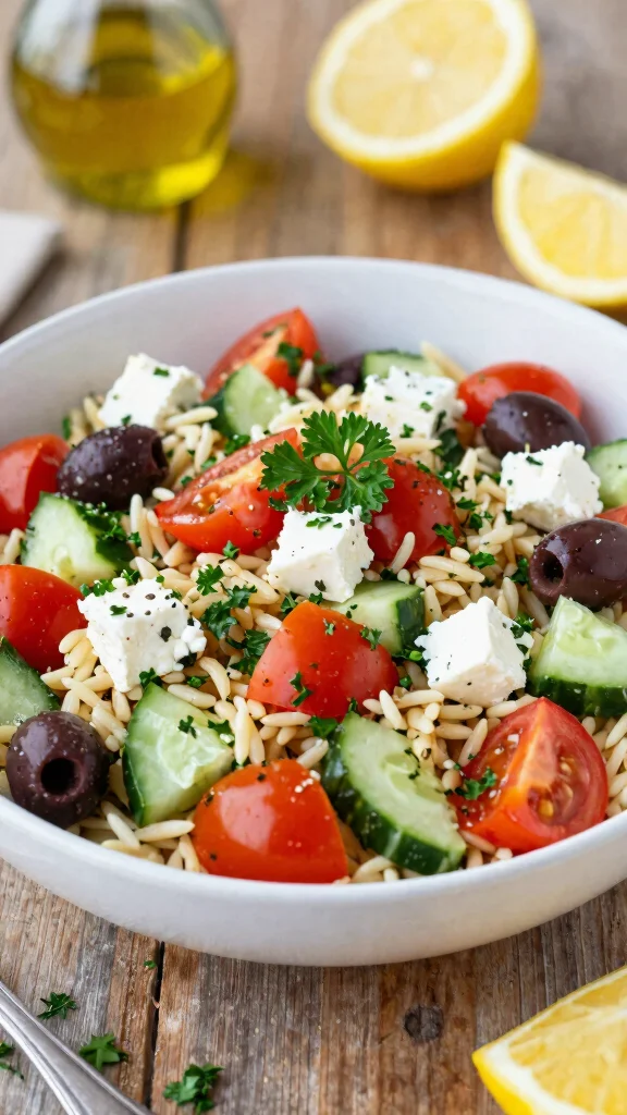 12 Mediterranean Orzo Salad Recipes for Bright, Easy Lunches and Sides - 1. Classic Greek Orzo Salad 1