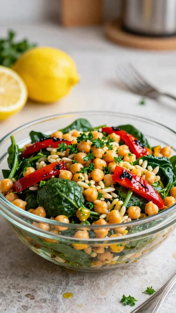 12 Mediterranean Orzo Salad Recipes for Bright, Easy Lunches and Sides - 2. Mediterranean Chickpea and Orzo Salad 1
