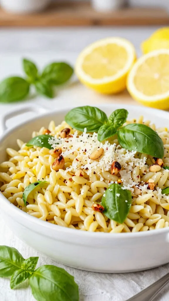 12 Mediterranean Orzo Salad Recipes for Bright, Easy Lunches and Sides - 3. Lemon Basil Orzo Salad 1