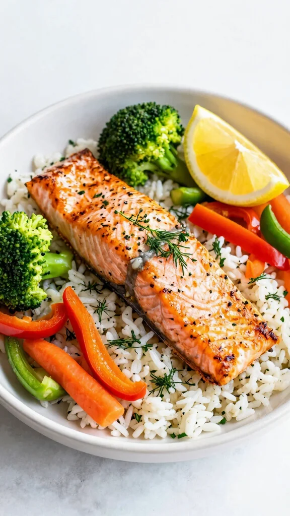 12 Mediterranean Salmon Recipes for Light, Healthy, Flavor-Packed Dinners - 12. Lemon Dill Salmon Rice Bowls 1