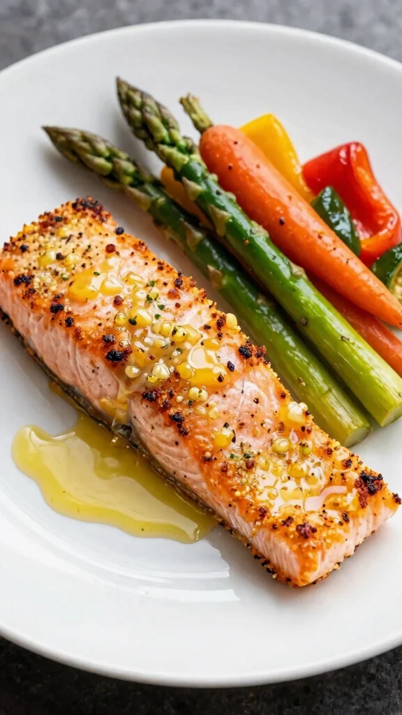 12 Mediterranean Salmon Recipes for Light, Healthy, Flavor-Packed Dinners - 9. Garlic Butter Salmon with Roasted Vegetables 1