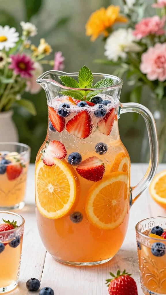 12 St-Germain and Gin Cocktail Recipes for Light, Floral Drinks - 5. Garden Party Punch 1