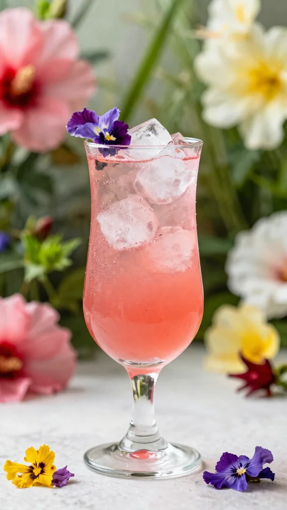 12 St-Germain and Gin Cocktail Recipes for Light, Floral Drinks - 8. Hibiscus Elderflower Gin Cocktail 1