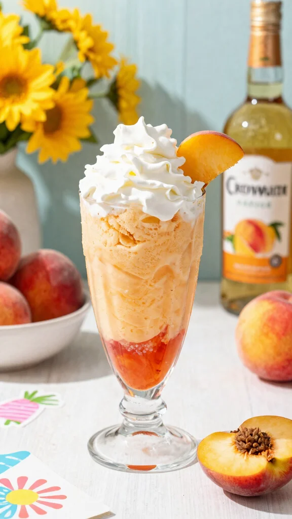 13 Crown Peach Cocktail Recipes for Smooth, Fruity Drinks - 10. Crown Peach Float 1