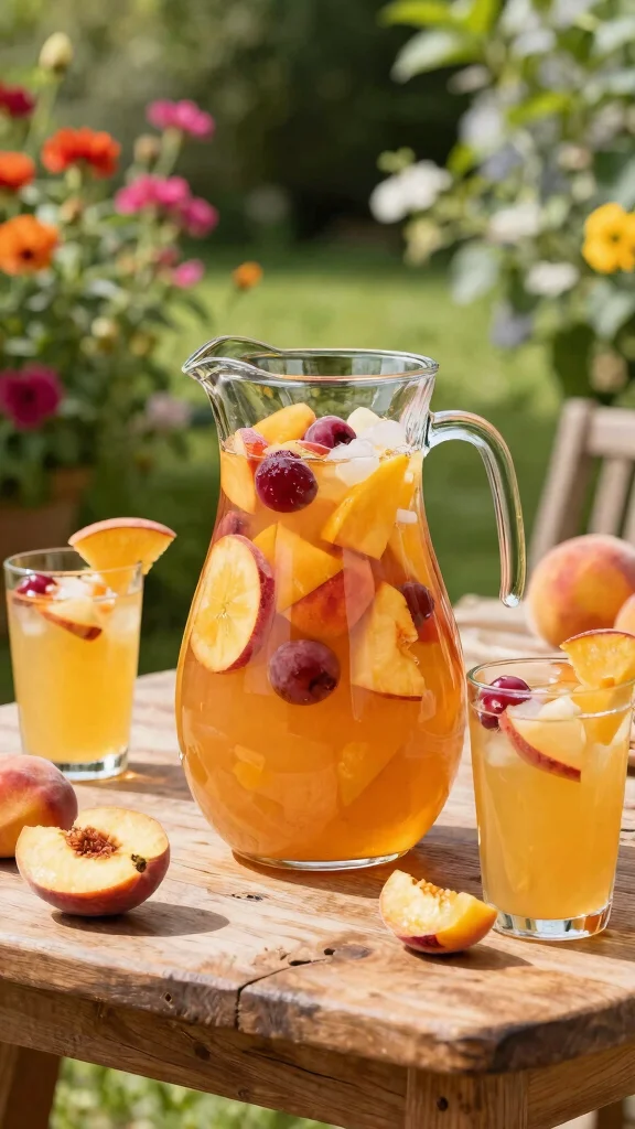 13 Crown Peach Cocktail Recipes for Smooth, Fruity Drinks - 7. Crown Peach Sangria 1