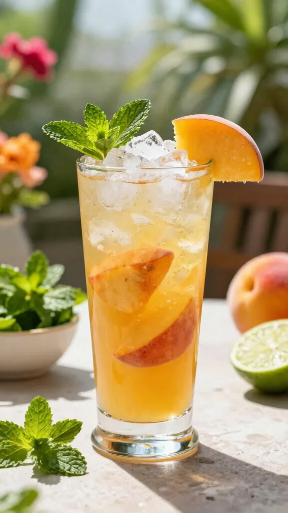 13 Crown Peach Cocktail Recipes for Smooth, Fruity Drinks - 8. Crown Peach Mojito 1