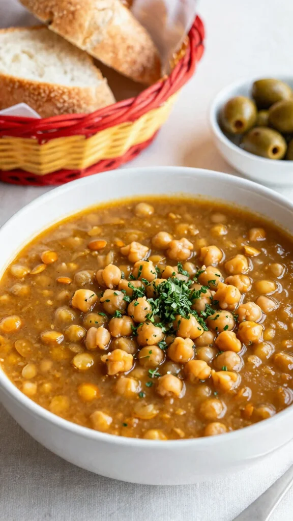 13 Mediterranean Lentil Soup Recipes for Hearty, Nourishing Bowls - 7. Mediterranean Chickpea and Lentil Soup 1