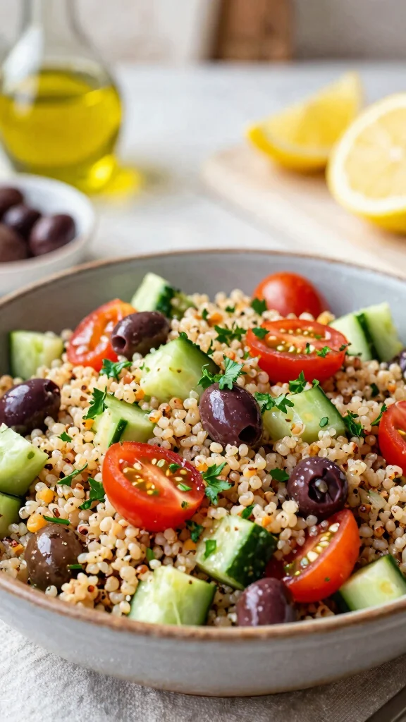 13 Mediterranean Vegan Recipes for Simple and Satisfying Plant-Based Meals - 3. Mediterranean Quinoa Salad 1