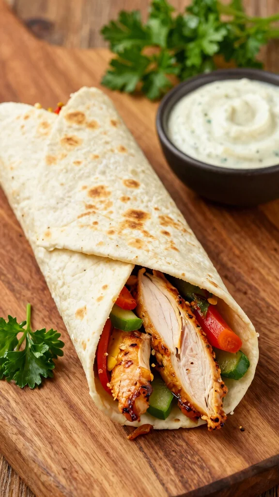 13 Mediterranean Wrap Recipes for Quick Lunches and Easy Dinners - 10. Chicken Shawarma Wrap 1