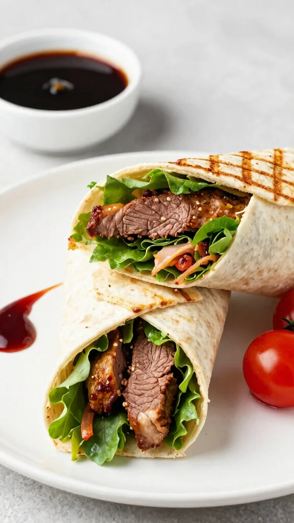 13 Mediterranean Wrap Recipes for Quick Lunches and Easy Dinners - 11. Mediterranean Steak Wrap 1