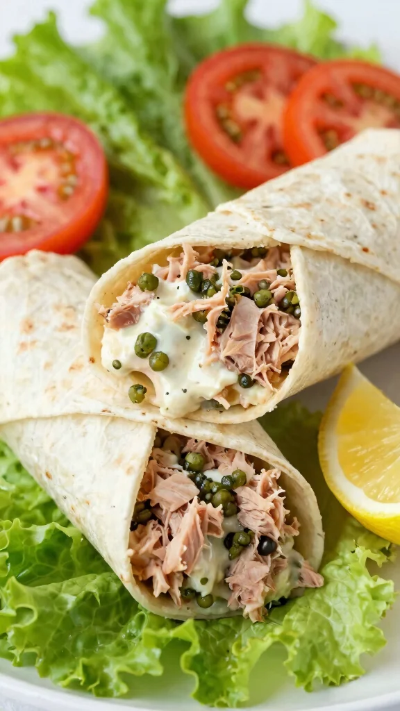 13 Mediterranean Wrap Recipes for Quick Lunches and Easy Dinners - 3. Tuna and Caper Wrap 1